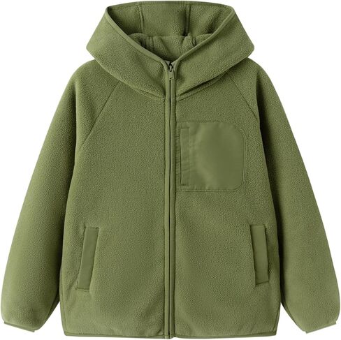 Balabala Girls Winter Jacket Toddler Fleece Jacket Kids Full Zip Hoodie Boys Jacket Warm Cozy Outwear Coat with Pockets in Saudi Arabia