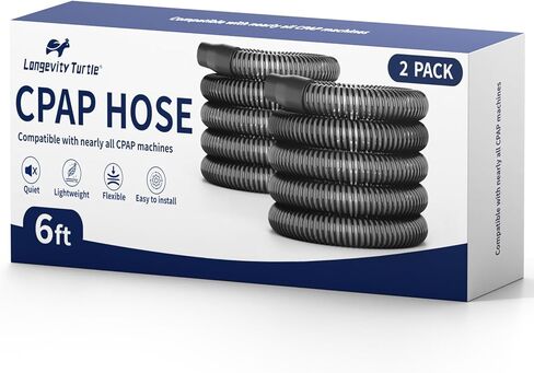 1 Pack CPAP Hose, Universal CPAP Tubing 6 Foot (72") – Standard 22mm CPAP Tube Compatible with Most CPAP Machines, – Flexible, Lightweight, Durable CPAP Supplies & Accessories, Black in Kuwait
