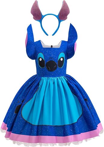 Hawaiian Princess Costume for Girls Birthday Girl Outfit Dress with Headband Halloween Party Christmas Cosplay in Kuwait