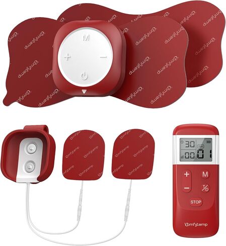 Comfytemp Transcutaneous Electrical Nerve Stimulator K6134, Wireless & Wired 2-in-1 TENS Unit Muscle Stimulator, TENS EMS Machine for Back, Shoulder, Wired Back Clip — Easy to Use Lying or Reclining in Saudi Arabia
