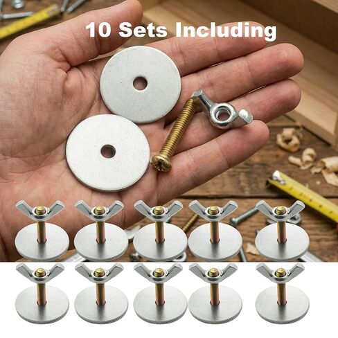 10 مجموعات من البراغي الملولبة M4x25mm مع مجموعة متنوعة من الغسالات والصواميل الكبيرة لقفص الطيور، ومسامير التثبيت المترية in Kuwait