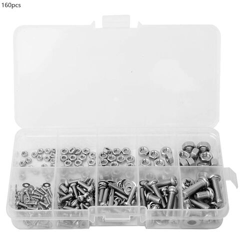 Gasket, 240 Pcs Cross Bolt Nut Gasket Assortment Set M2 M2.5 M3 M4 M5 Stainless Steel Fastening Tool Set, Screws & Hex Bolts in Saudi Arabia