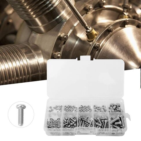 Gasket, 240 Pcs Cross Bolt Nut Gasket Assortment Set M2 M2.5 M3 M4 M5 Stainless Steel Fastening Tool Set, Screws & Hex Bolts in Saudi Arabia