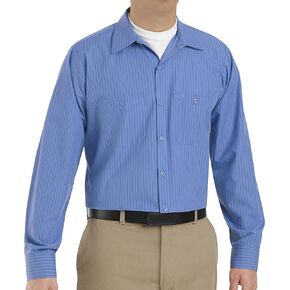 Red Kap Men's RK Industrial Stripe Seven Button Work Shirt