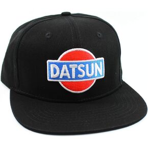 Datsun Baseball Cap - Style A Flat Brim - Snap Back - Black Hat