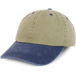 Trendy Apparel Shop Oversize 2XL Pigment Dyed Two Tone Baseball Cap