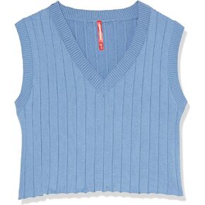 UNIONBAY Women's Cropped V-Neck Sleeveless Sweater