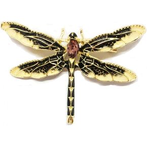 Colorful Dragonfly Brooch Pin Vintage Animal Insect Enamel Brooch Lapel Pin Badge for Clothing Bags Hat Accessories,Dragonfly Brooch Pin Charm Women Men Pin Jewelry blue
