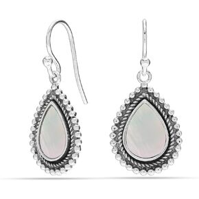 LeCalla 925 Sterling Silver Earrings Lightweight Mother of Pearl Stud Drop Dangle Earring for Women