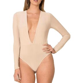 May&Maya Women's Plunging Neckline Bodice