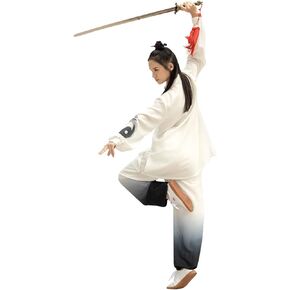 KSUA Unisex Tai Chi Uniform Martial Arts Uniform Traditional Chinese Style Long Sleeves for Excerises Qi Gong Kung Fu Wung Chun for Women in Kuwait