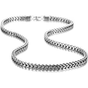 Urban Jewelry Stunning Mechanic Style Stainless Steel Silver Men's Necklace Link Chain (18,21,23 Inches)