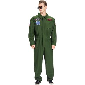 IKALI الرجال سلاح الجو مقاتلة الطيار زي الطيران البدلة الكبار هالوين اللباس in Kuwait