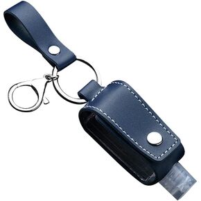 ihreesy 30ml Travel Bottles Keychain,Portable Empty Keychain Bottle Leakproof Squeeze Bottles PU Leather Keychain