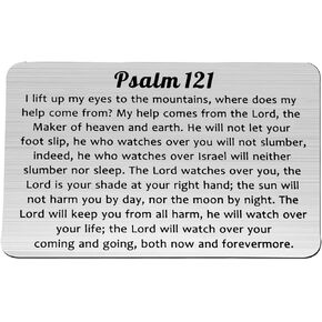 Gzrlyf Psalm 121 Keychain Gifts Bible Verse Cross Pendant Keychain Christian Faith Gifts I Lift up My Eyes to the Mountains