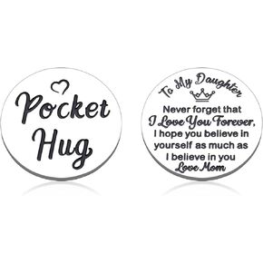 First Day to School for Little Girl Boy College Daughter Gifts Anxiety Relief Items Pocket Hug Token for Friends Inspirational Gift for Women Men Birthday Valentines Gift for Teen Boy Girl Christmas