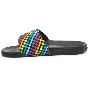 Vans Kids Slide Sandals Black Rainbow 12