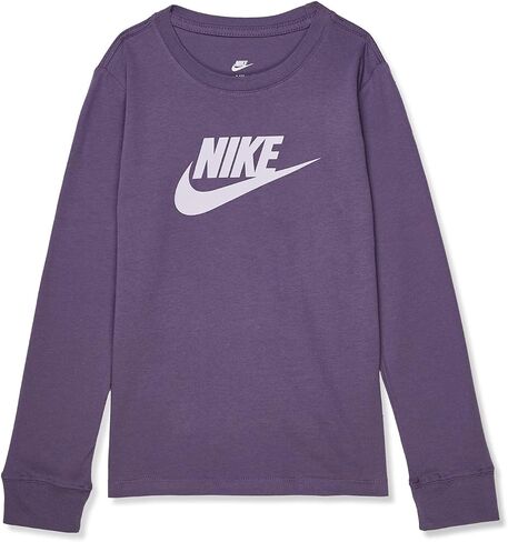 تي شيرت Futura الأساسي بأكمام طويلة للفتيات من Nike (الأطفال الصغار/الأطفال الكبار) أرجواني كانيون LG (للأطفال الكبار من عمر 14 إلى 16 عامًا) in Saudi Arabia