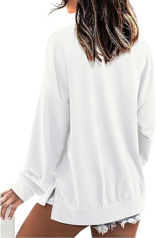 Beluring Womens Casual Shirts Long Sleeve Fall Oversized Pullover Sweatshirt Blouses in Kuwait