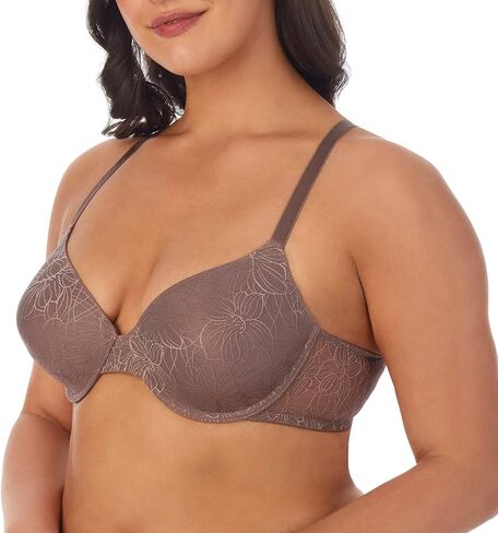 ELLEN TRACY حمالة صدر تي شيرت للاستخدام اليومي مع سلك داخلي - راحة ناعمة وجاكار زهري - عبوة متعددة من قطعتين in Kuwait