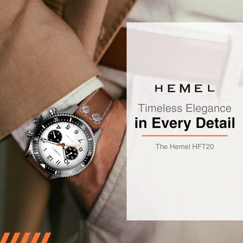 ساعة ميكانيكية/كوارتز هجينة للرجال - ساعة HFT20 الفاخرة مع حركة كوارتز VK64 Meca، وهيكل من الفولاذ المقاوم للصدأ 316L وC3 Lume - ساعات تناظرية للرجال in Saudi Arabia
