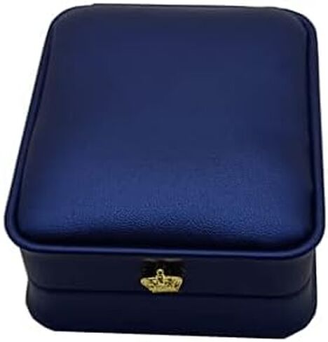 Luxury PU Leather Jewelry Earring Pedant Box Jewelry Gift Organizer Case Velvet Interior Chain Storage Display for Wedding Engagement （NavyBlue） (2sets Pendant Box) in Saudi Arabia