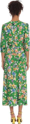 Donna Morgan Women's Floral Printed V-Neck Elbow Sleeve Midi Dress in Saudi Arabia