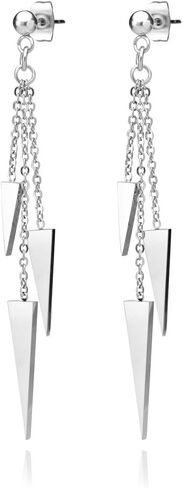 555Jewelry أقراط نسائية من الفولاذ المقاوم للصدأ مثلثة متدلية للتعليق in Kuwait