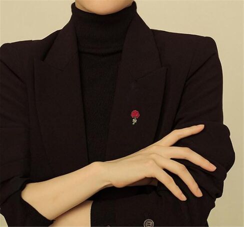 Enamel Red Carnation Flower Brooch Flower Brooches Badge Pin Carnation Rhinestone Brooch Pin Breastpin Jewelry Accessories Gift for Mother's Day Jewelry Pins For Mom Girlfriend Wife, Metal, no in Kuwait