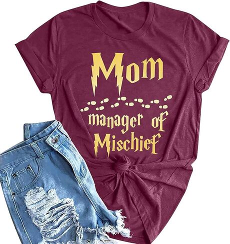 Women Mama Bear Graphic T-Shirts Summer Crew Neck Letter Print Short Sleeve Comfy Blouses Tees in Saudi Arabia
