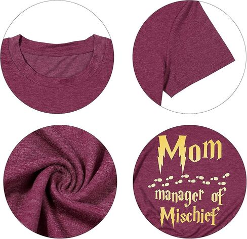 Women Mama Bear Graphic T-Shirts Summer Crew Neck Letter Print Short Sleeve Comfy Blouses Tees in Saudi Arabia