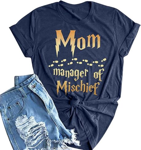 Women Mama Bear Graphic T-Shirts Summer Crew Neck Letter Print Short Sleeve Comfy Blouses Tees in Saudi Arabia