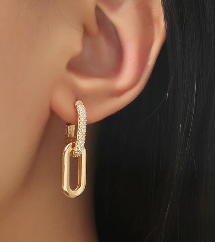 الين كوكو اقراط حلقية من هاجي مطلية بالذهب عيار 14 قيراط، اقراط خرز صغيرة للنساء، لا تسبب الحساسية، مجوهرات يدوية الصنع خفيفة الوزن للهالوين in Kuwait