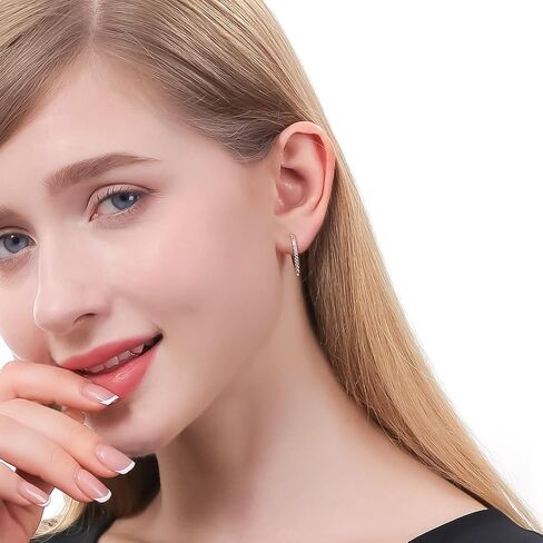 ToHeart 14k Gold Hoop Earrings fot Womens Heart Hoop Earrings gold huggie hoop earrings, Silver, No Gemstone in Kuwait
