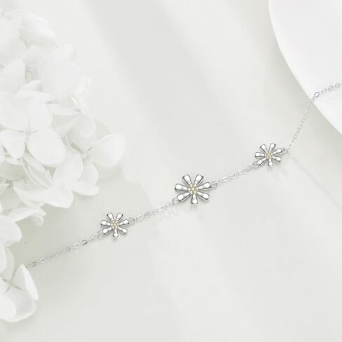 SHEAISRS Sisters Bracelet Sterling Silver Devil's Eye/Infinity Heart/Cross/Daisy Ladies Friendship Jewellery in Saudi Arabia