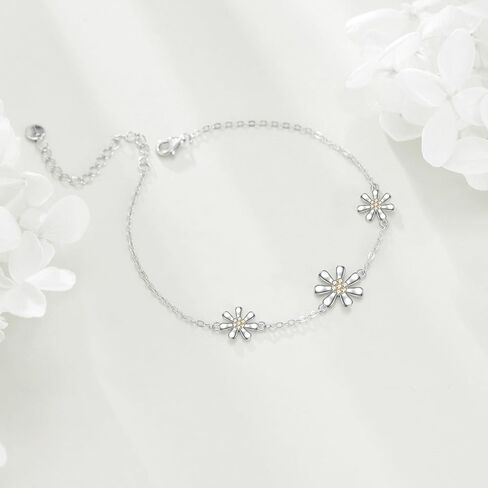 SHEAISRS Sisters Bracelet Sterling Silver Devil's Eye/Infinity Heart/Cross/Daisy Ladies Friendship Jewellery in Saudi Arabia