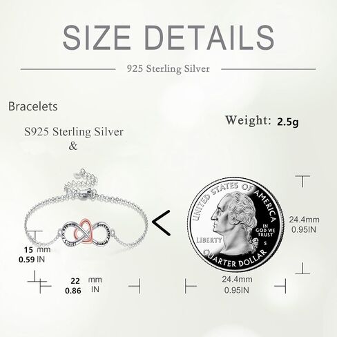 SHEAISRS Sisters Bracelet Sterling Silver Devil's Eye/Infinity Heart/Cross/Daisy Ladies Friendship Jewellery in Saudi Arabia