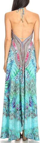 Sakkas Lizi Womens Maxi High-Low Halter Handkerchief Long Dress Beach Party in Saudi Arabia