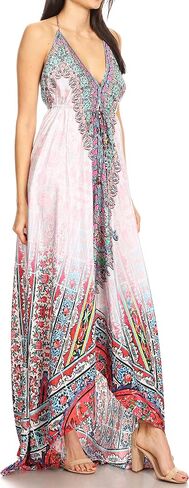 Sakkas Lizi Womens Maxi High-Low Halter Handkerchief Long Dress Beach Party in Saudi Arabia