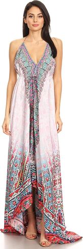 Sakkas Lizi Womens Maxi High-Low Halter Handkerchief Long Dress Beach Party in Saudi Arabia