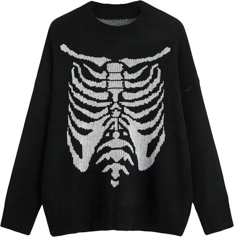 Floerns Women's Plus Size Long Sleeve Halloween Drop Shoulder Sweater Pullovers in Saudi Arabia