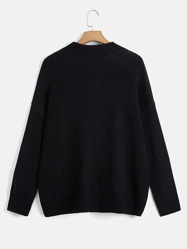 Floerns Women's Plus Size Long Sleeve Halloween Drop Shoulder Sweater Pullovers in Saudi Arabia