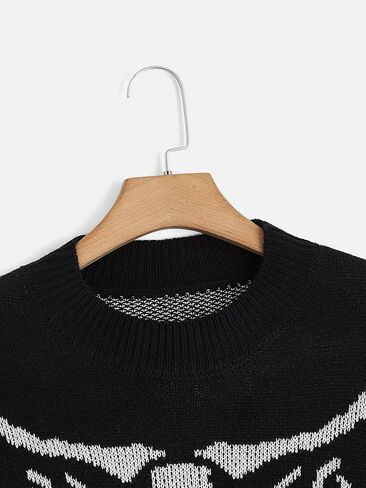 Floerns Women's Plus Size Long Sleeve Halloween Drop Shoulder Sweater Pullovers in Saudi Arabia