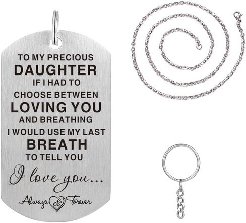 To My Precious Daughter Gift Necklace - I Love You Jewelry Pendant Present in Saudi Arabia