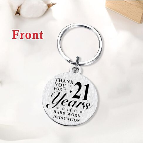 21 Year Work Anniversary Employee Gifts, 21st Work Anniversary Decorations, Thank You 21 Years Employee Anniversary Keychin Gifts in Kuwait