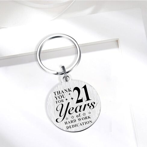 21 Year Work Anniversary Employee Gifts, 21st Work Anniversary Decorations, Thank You 21 Years Employee Anniversary Keychin Gifts in Kuwait