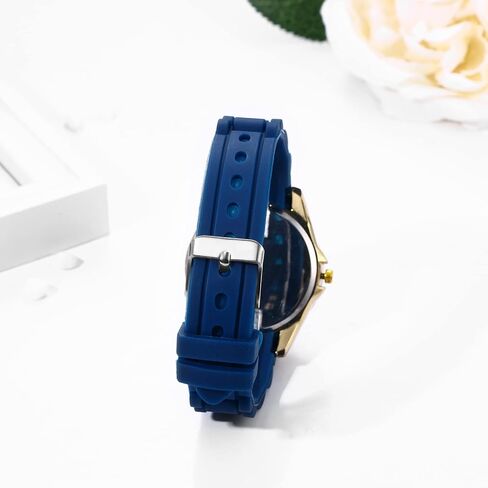 JewelryWe سيليكون باند ملون جيلي ساعة يد مستديرة تناظرية كوارتز ساعات عادية للرجال النساء الطلاب المراهقين لعيد الحب in Saudi Arabia