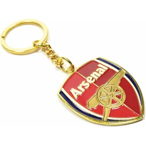 Arsenal F.C. Crest Keyring, Red, approx 40mm x 30mm, Sports