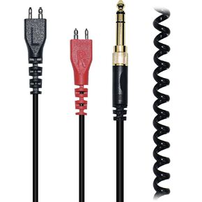 Sqrmekoko تمديد الربيع الإغاثة ملفوف كابل الصوت لسماعات Sennheiser HD25 HD25-1 HD25-1 II HD25-C HD25-13 HD600