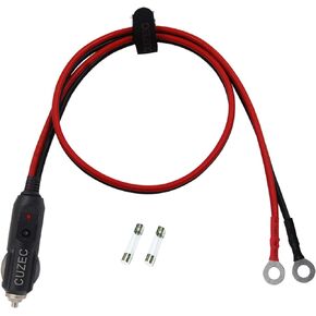 Heavy-Duty 14AWG 20A Male Plug Cigarette Lighter Adapter Power Supply Cord with 2ft / 0.6m 14 AWG Cable Wire for Car Inverter Air Pump Electric Cup and DIY